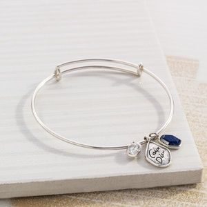 SILPADA Carpe Diem Bangle Sterling Silver CZ Charm